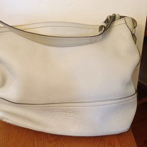 COACH Pebble Off White Leather Shoulder Tote Bag 5715